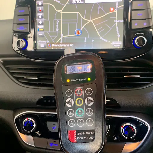Interlock handset fitted in a Hyundai at our Randwick centre